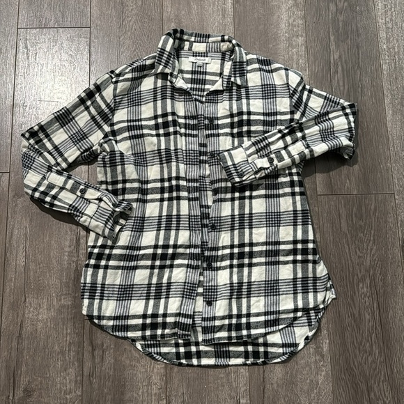Madewell Flannel Oversized Ex-Boyfriend Shirt in Romana Plaid xxs - Picture 5 of 9